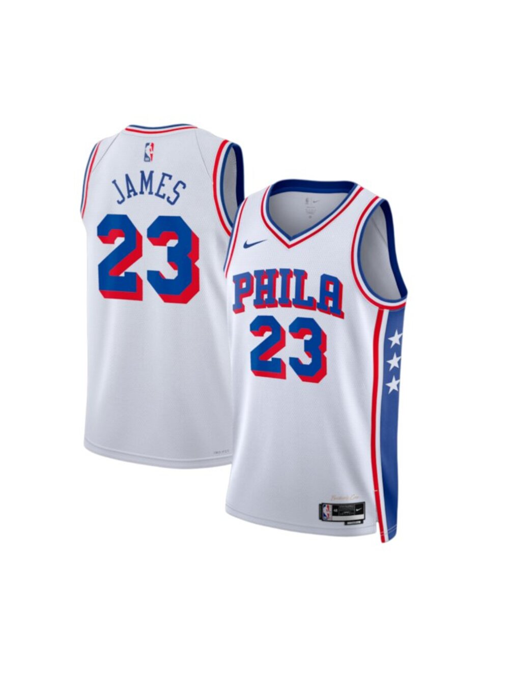 LeBron James 76ers White Jersey